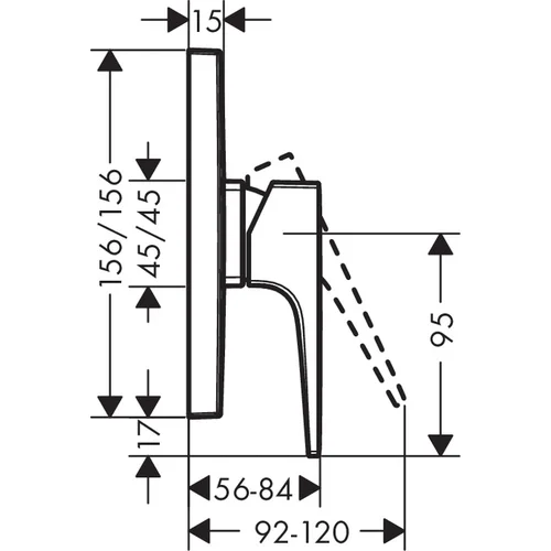 Hansgrohe Metropol 32565670 potinkinis dušo maišytuvas Juoda matinė image 2