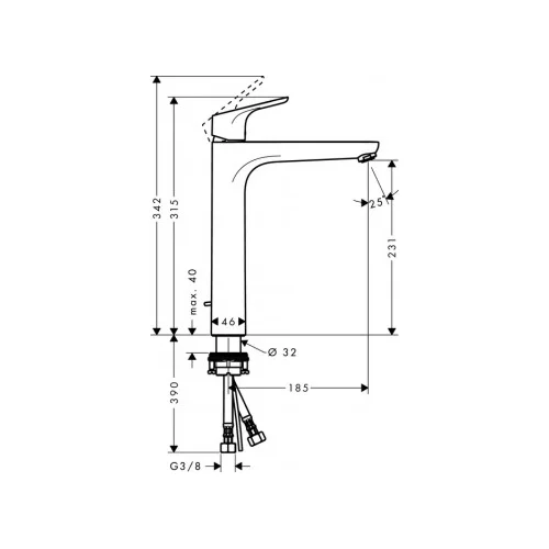 Hansgrohe Focus 31531000 praustuvo maišytuvas image 2
