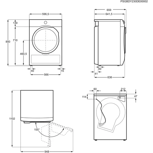 Džiovyklė Electrolux EW7D394UCE, 9 kg image 2