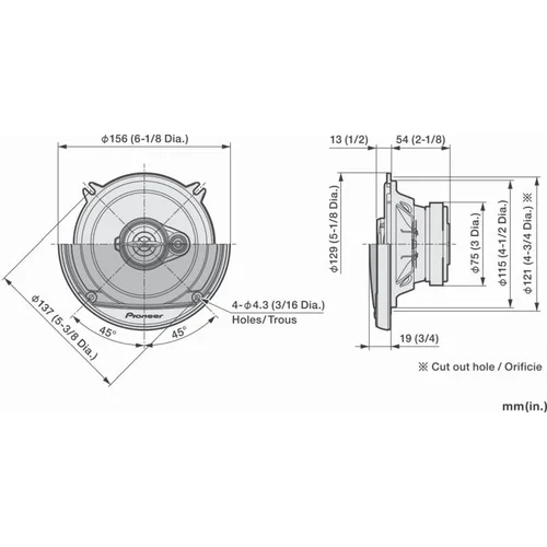 Pioneer TS-A1371F 130 mm garsiakalbiai image 3