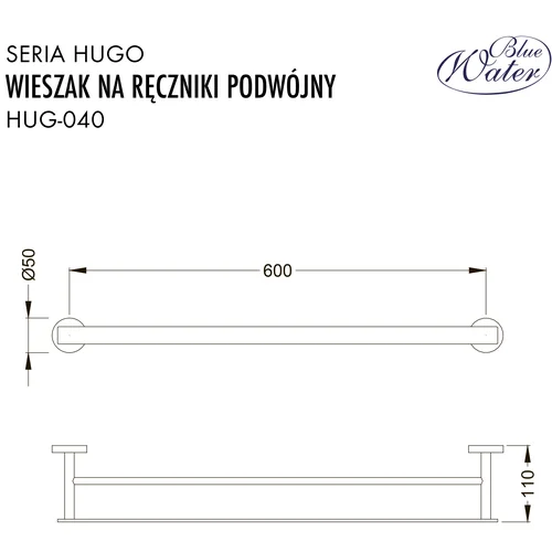 Blue Water HUG-040 Žalvarinis Chromuotas Rankšluosčio laikiklis image 2