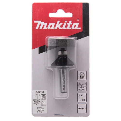 Makita D-68719 Nuožulų freza 30,2x12,7 mm, 54,7 mm, 8 mm kotas image 2