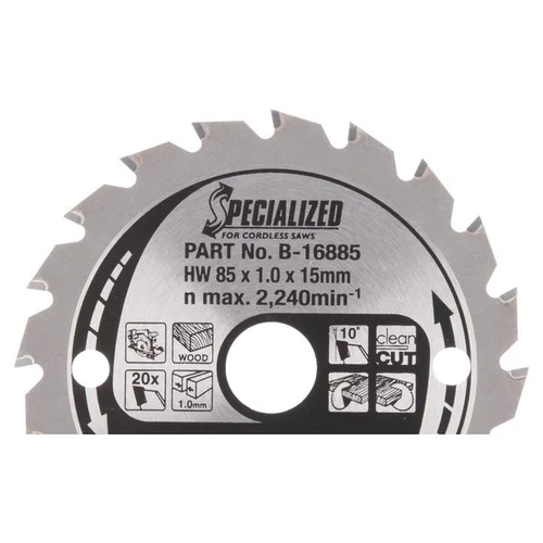 Makita B-16885 Pjovimo diskas 85x15 mm 20T Medžiui image 3