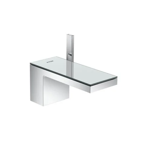 Hansgrohe Axor MyEdition 70 praustuvo maišytuvas su letenėle Chromo/juodo stiklo image 1