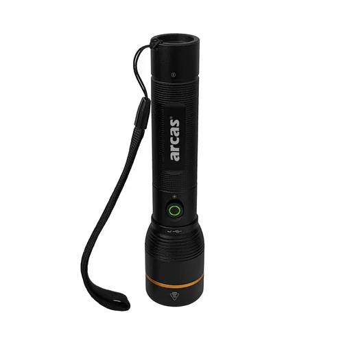 Arcas BT-FL8034 rankinis žibintuvėlis 1000 lm, USB-C, juodas image 1