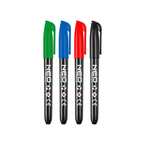NEO TOOLS 13-857 Statybiniai žymekliai rinkinys, 4 spalvos, aliejinis, vandeniui, 4 vnt image 1