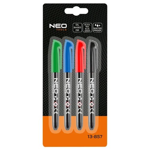 NEO TOOLS 13-857 Statybiniai žymekliai rinkinys, 4 spalvos, aliejinis, vandeniui, 4 vnt image 2