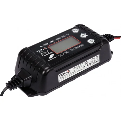 Yato YT-83033 elektroninis įkroviklis 6/12V, 0,25 A, 120 Ah image 2
