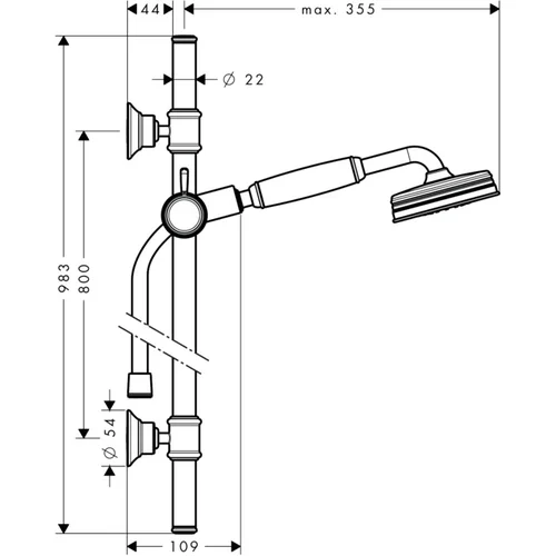 Dušo komplektas Hansgrohe AXOR Montreux 27982820 image 2