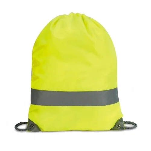 Shugon SH5892 vandeniui atspari raišteliu užtraukiama kuprinė su šviesą atspindinčia juostele - Vieno dydžio, Hi-Vis Geltona image 2