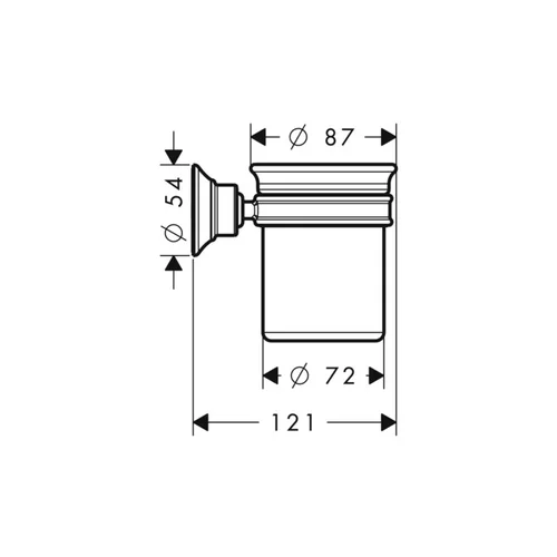 Hansgrohe AXOR Montreux 42134820 Dantų šepetėlio laikiklis image 2