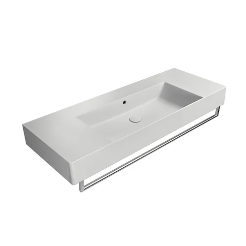 Matinis pakabinamas praustuvas KUBE X 120x47, GSI - Be rankšluosčio laikiklio image 1