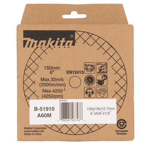 Makita B-51910 galandimo diskas, 150x16x12,7 mm A60M image 3