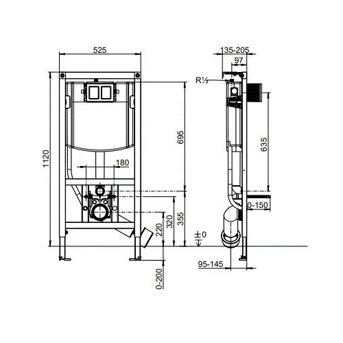 Villeroy & Boch ViConnect potinkinis WC rėmas 92242700 image 2