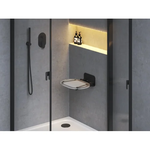 Dušo sėdynė Chrome, clear/juoda image 3
