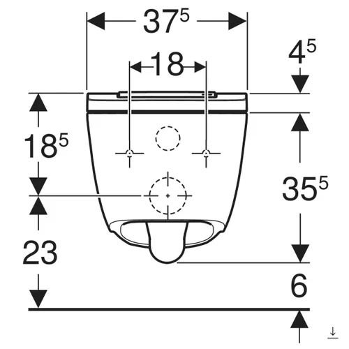 Geberit AquaClean Sela 146.250.01.1 Pakabinamas klozetas image 3