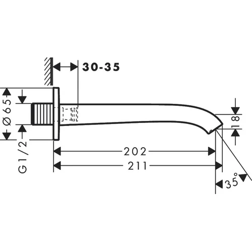 Hansgrohe Vivenio 75410000 potinkinis vonios snapas chromas image 2