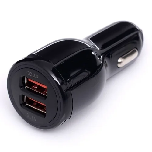 Įkroviklis automobilinis greito krovimo 12V/24V, USB/3.1A + USB/QC3.0 image 1