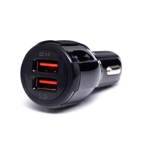 Įkroviklis automobilinis greito krovimo 12V/24V, USB/3.1A + USB/QC3.0 image 2