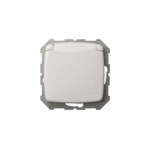 LIREGUS ALFA kištukinis lizdas, baltos spalvos, IP44 image 1