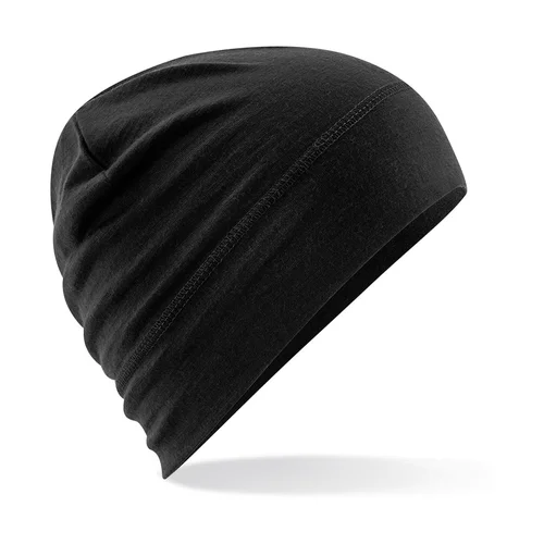 Beechfield B370 Merino vilnos kepurė, One Size, Juoda image 3