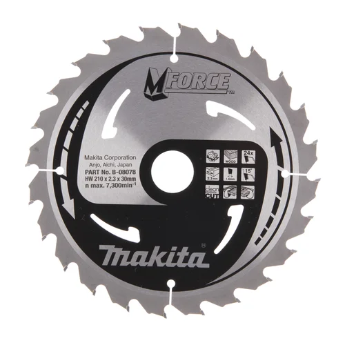 Makita M-FORCE T.C.T. pjūklas 210x2.3x30mm 15° image 2