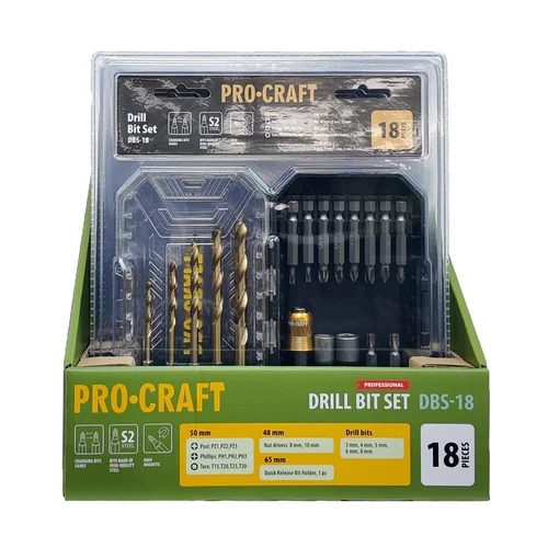 ProCraft DBS-18 Grąžtų ir antgalių rinkinys image 3