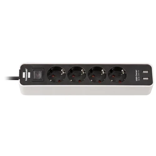 BRENNENSTUHL ECOLOR Buitinis ilgintuvas, 4 lizdai, 2 USB, 1,4 m image 2