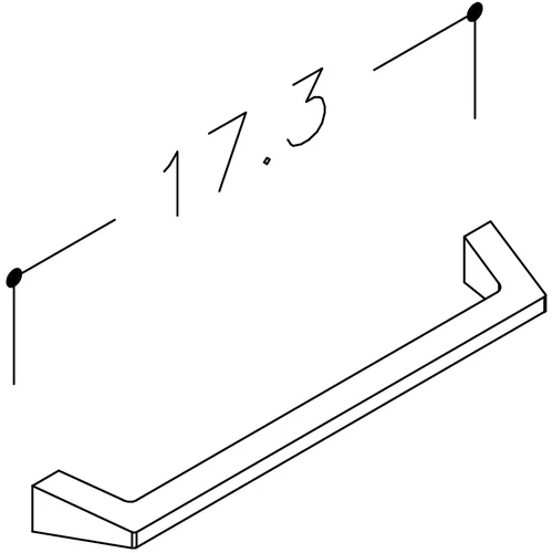 Kame H9/333CH baldinė rankenėlė, 33,3 cm, chromas image 2