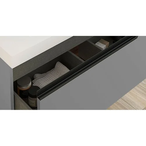 ELEVEN Pakabinama spintelė 80cm 1DR/1 šviesiai pilka(be praustuvo) image 3