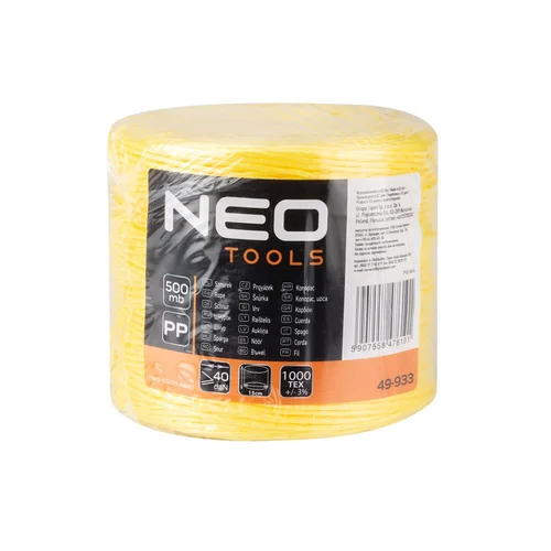 NEO TOOLS polipropileninė virvė 49-933 500 m image 2