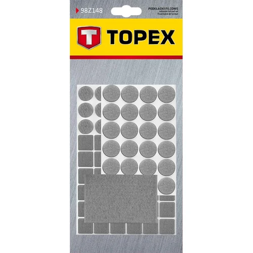 TOPEX 98Z148 Lipnios veltinio pagalvėlės, pilkos, 106 vnt. image 2