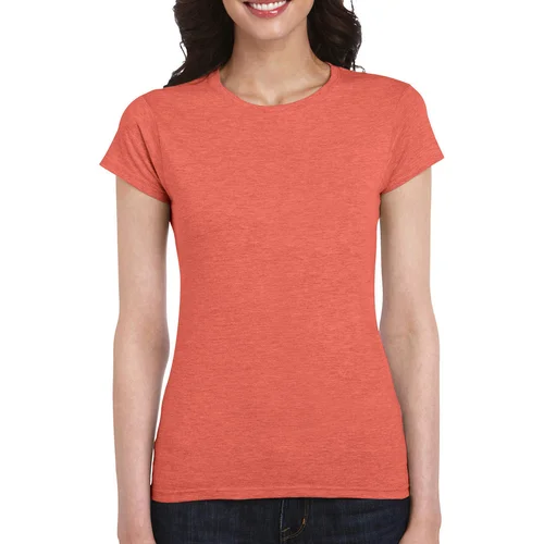 Moteriški medvilniniai Gildan 64000L marškinėliai trumpomis rankovėmis - 2XL, Heather Orange image 3