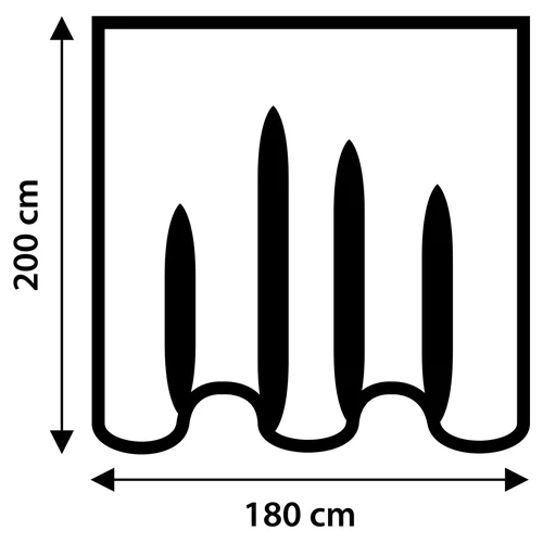 Vonios užuolaida Lietus, 180 x 200 cm image 2
