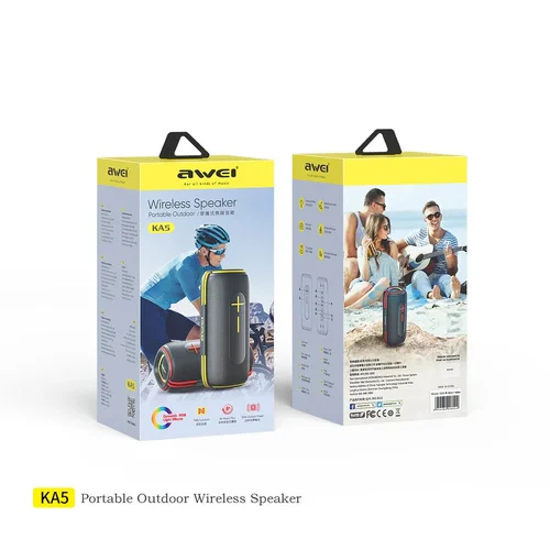 Awei KA5 20W Juodas-Geltonas Bluetooth garsiakalbis image 2