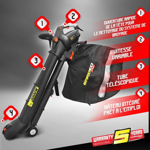 Gardeo Pro Lapų pūstuvas-smulkintuvas-siurblys 3000 W image 2