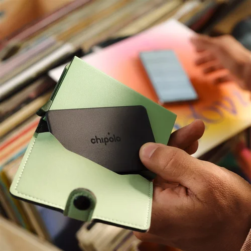 Chipolo CARD belaidis įkraunamas plonas Bluetooth tracker Juoda image 2