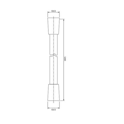Dušo žarna Omnires 022-XAT, 125 cm, šlifuota antracito spalva image 2