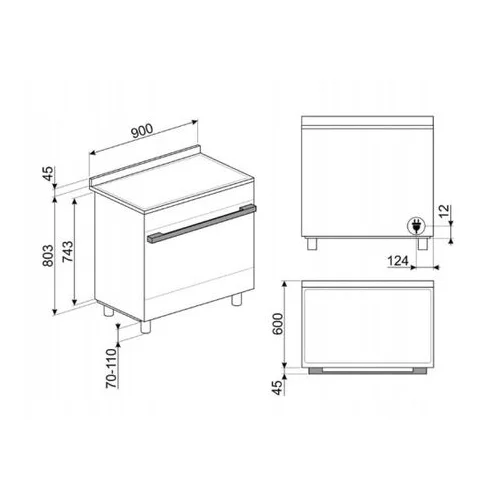 Smeg CPF9IPAN Indukcinė viryklė su elektrine orkaite image 3