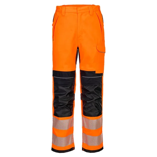 PORTWEST FR414 Gero matomumo darbo kelnės 28 Orange/Black image 1