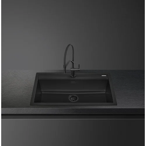 SMEG VSGX860MN Akmens masės plautuvė Juoda 860 mm image 2
