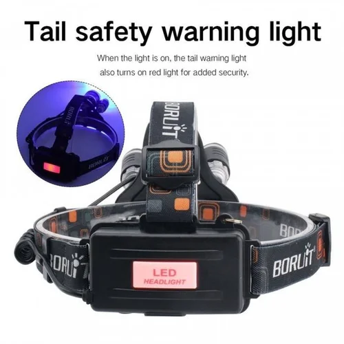 BORUIT RJ-3000 UV ir Balta šviesa ant galvos image 2