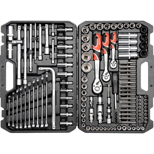 Yato YT-38872 CrV 128 vnt. įrankių rinkinys 1/2\" 3/8\" 1/4\" image 1