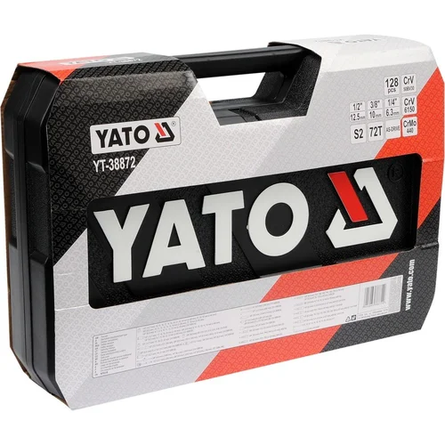 Yato YT-38872 CrV 128 vnt. įrankių rinkinys 1/2\" 3/8\" 1/4\" image 3