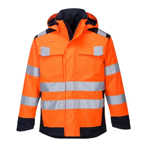 Švarkas nuo lietaus ir elektros iškrovos Portwest MV70 - S, Orange/Navy image 2