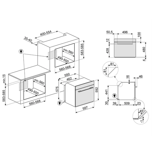 Įmontuojama orkaitė SMEG SO6102TG 60 cm plotis image 2