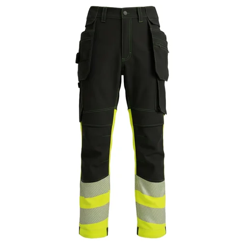 BoSafety COMBOPLUS-C1 darbinės kelnės 50 Juoda/Hi-Vis Geltona image 2