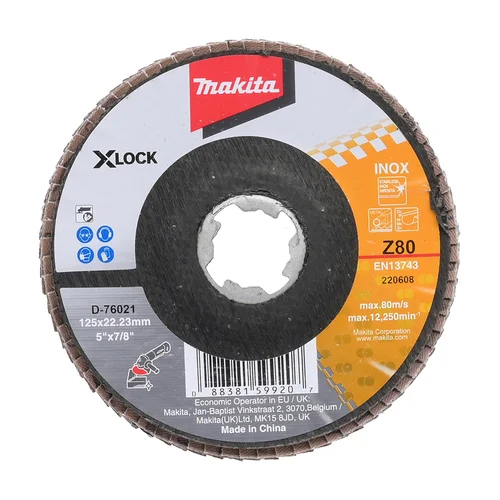 Makita D-76021 X-Lock 125 mm Z80 lapeliniai diskai image 1