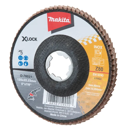 Makita D-76021 X-Lock 125 mm Z80 lapeliniai diskai image 2