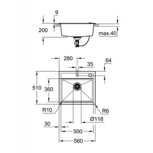 Grohe Composite K700 31651AT0 Pilka image 2